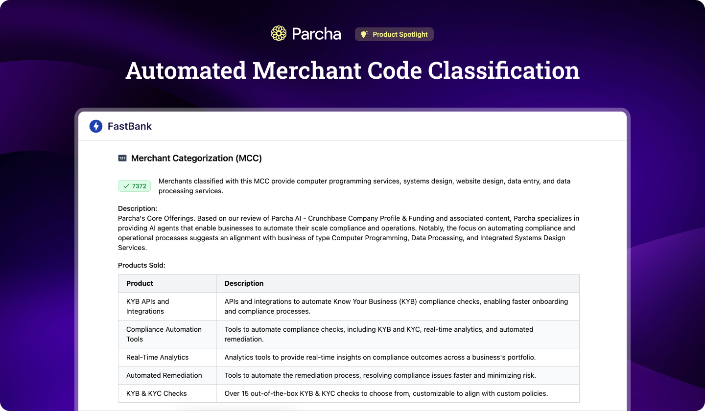 Product Spotlight: Automated Merchant Code Classification