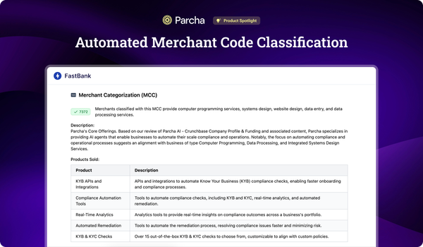 Product Spotlight: Automated Merchant Code Classification